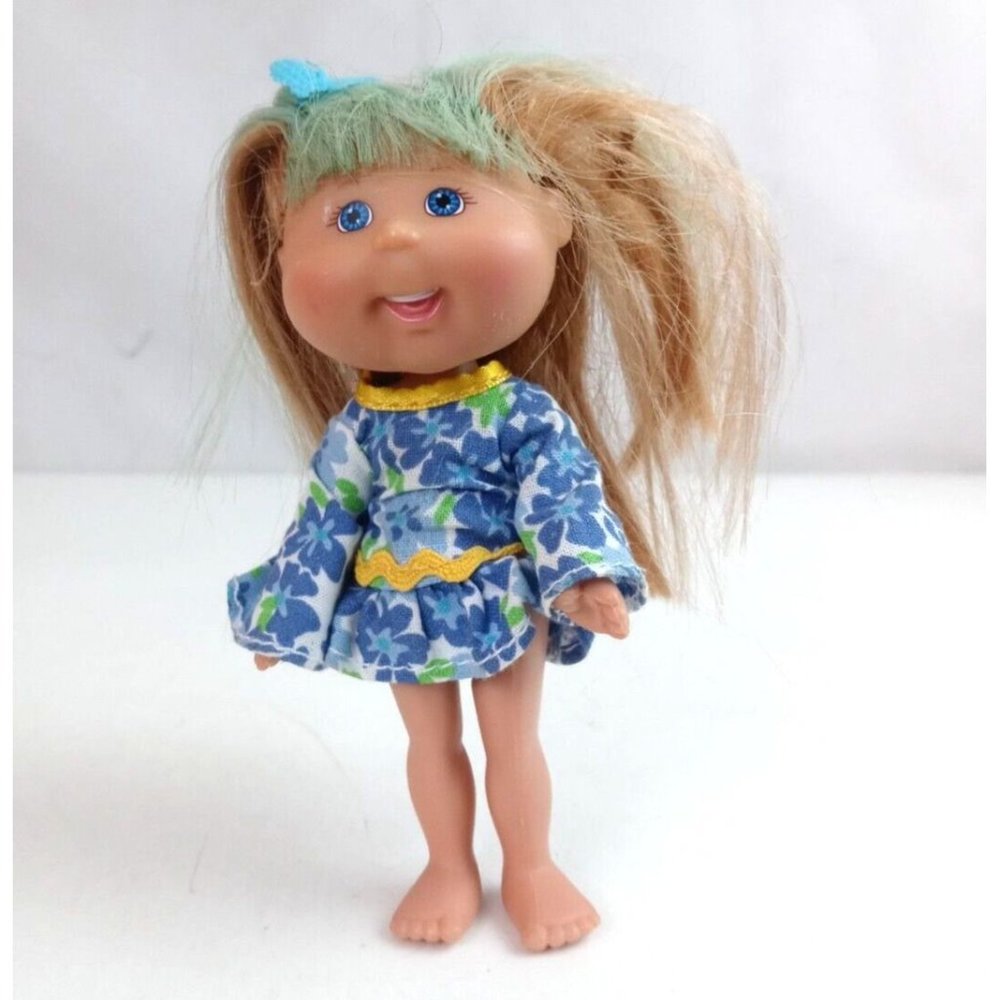 2006 OAA Cabbage Patch Kids 5" Doll With Blonde & Blue Hair Rare